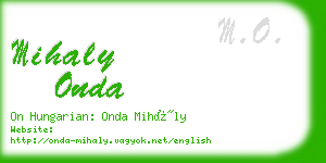 mihaly onda business card